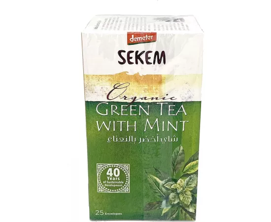 Sekem Organic Green Tea With Mint 25 Envelopes