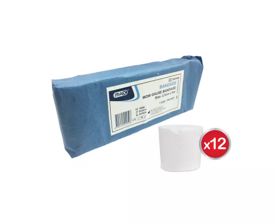 Max Gauze Bandage 2.5cmx5m 12Pcs/Box