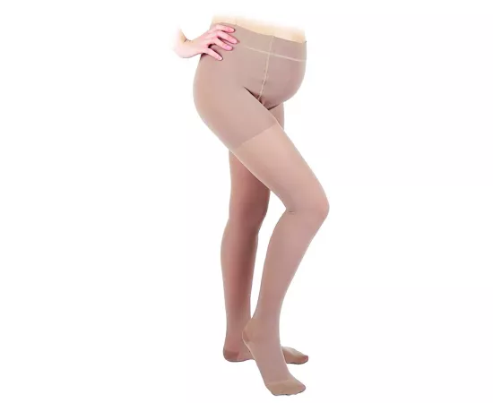 Go Silver Maternity Panty Hose, Compression Socks (18-21 mmHG) Closed Toe Short/Norm Size 4