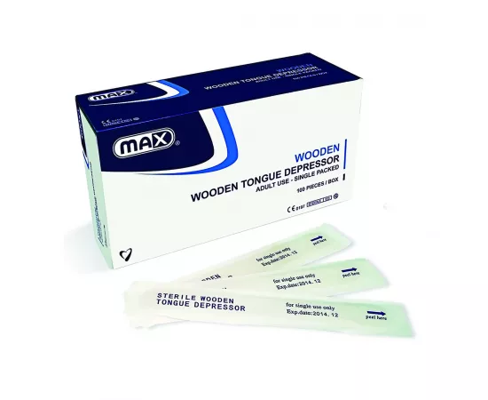 Max Sterile Tongue Depressor 100pcs/Box