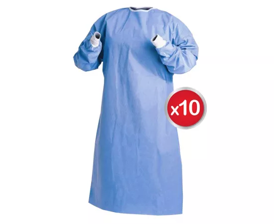 Max PP Surgeon Gown 30gr/m2 120cmx140cm Size: Large (10pcs/pack)