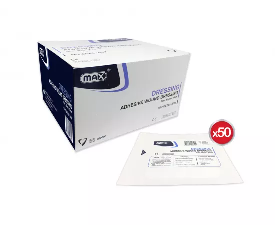 Max Wound Adhesive Dressing 10cmx10cm 50pcs/Box