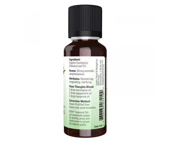 Now Organic Essential Oils  Organic Eucalyptus Oil 1 oz