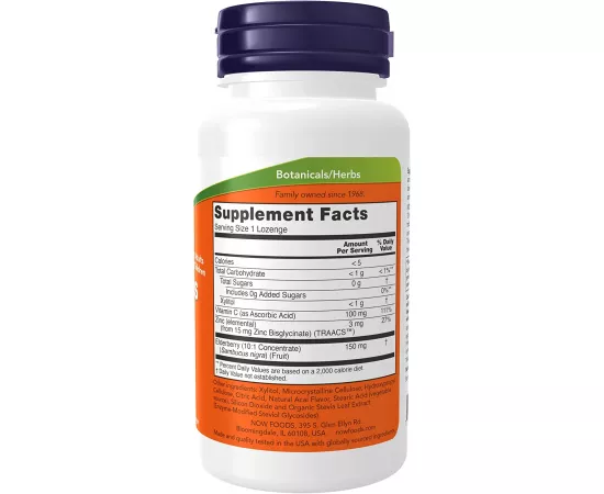 Now Foods Sambucus Zinc-C 60 Lozenges