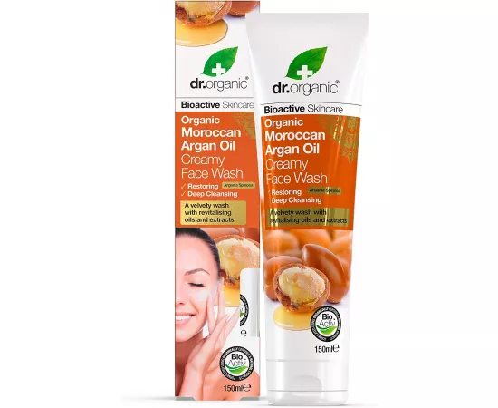 Dr Organic Moroccan Argan Oil Creamy Face Wash 150ml