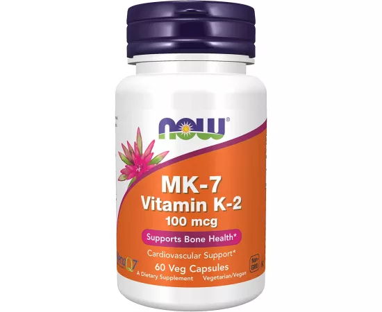 Now Foods MK-7 Vitamin K-2 100 mcg 60 Veg Capsules