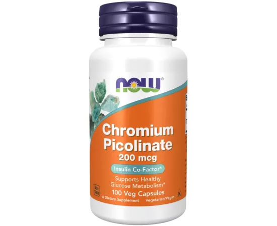 Now Foods Chromium Picolinate 200 mcg 100 Veg Capsules