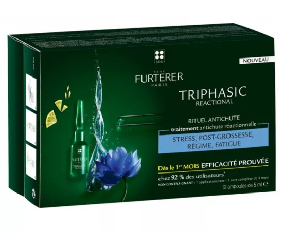 René Furterer Triphasic Reactional Ritual Anti-Hair Loss Reactional Treatment 12 Phials