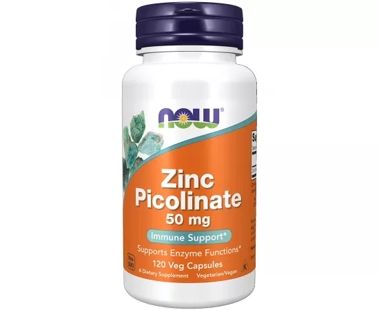 Now Foods Zinc Picolinate 50mg 120 Veg Capsules