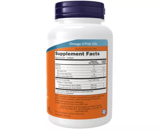 Now Foods Omega-3 Enteric Coated  90 Softgels