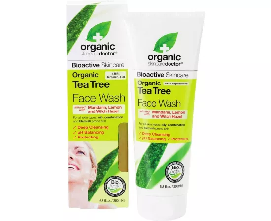 Dr.Organic  Tea Tree Face Wash  200 ml