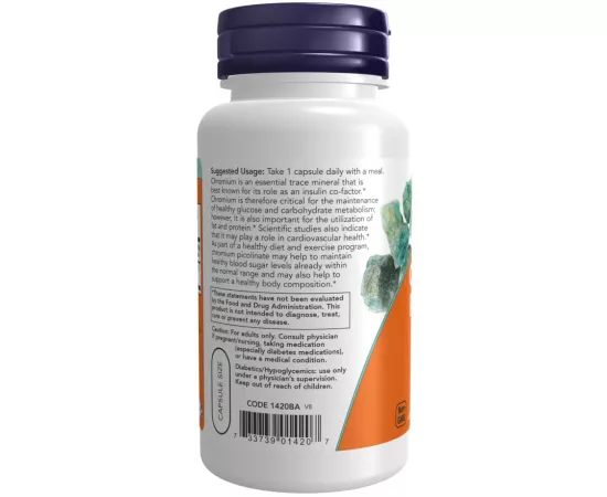 Now Foods Chromium Picolinate 200 mcg 100 Veg Capsules