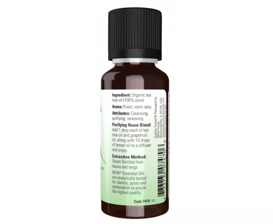 Now Organic Essential Oils Organic Tea Tree Oil 1 oz