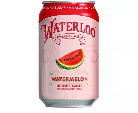 Waterloo Watermelon Sparkling Water -  12 Pack x 355ml - 0 Sugar, 0 Calories, Non-GMO, Gluten Free, BPA Free, Vegan,Whole30, Kosher, No Artificial Sweetener, Soda & Tonic Replacement