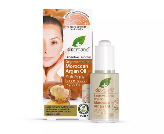 Dr.Organic  Moroccan Argan Oil  Anti Ageing Stem Cell System  30 ml