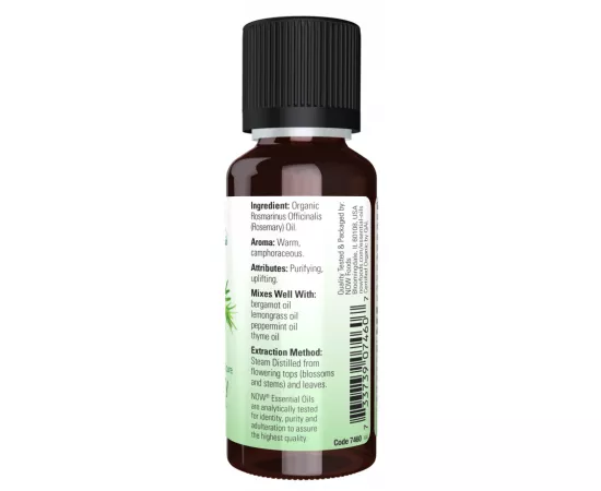 Now Organic Essential Oils Rosemary Oil organic 1 oz