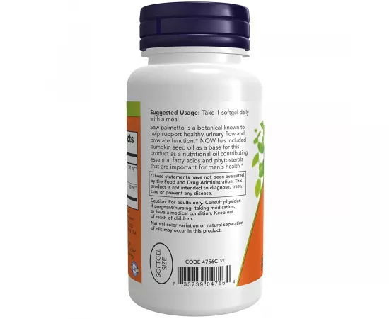 Now Foods Saw Palmetto Extract 320mg  90 Veggie Softgels