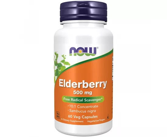 Now Foods Elderberry 500 mg  60 Veg Capsules