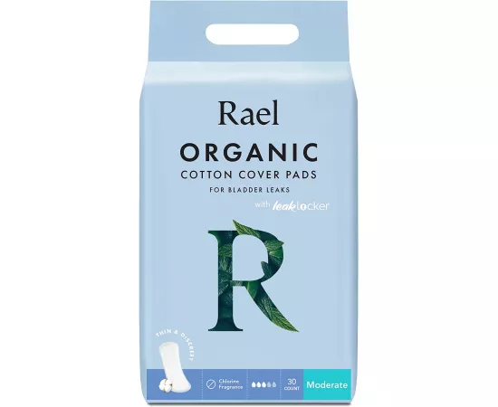 Rael Organic Cotton Cover Pads for Bladder Leaks - Moderate