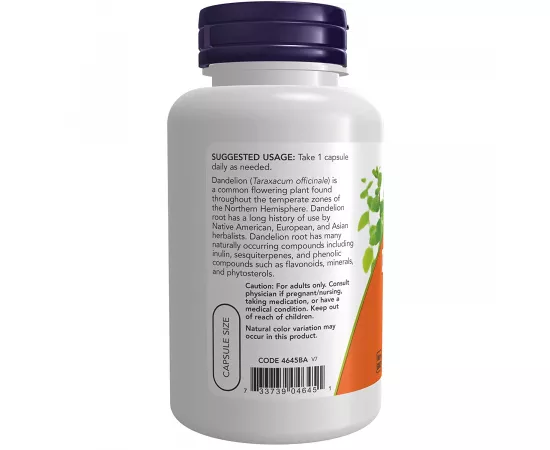 Now Foods Dandelion Root 500 mg 100 Veg Capsules