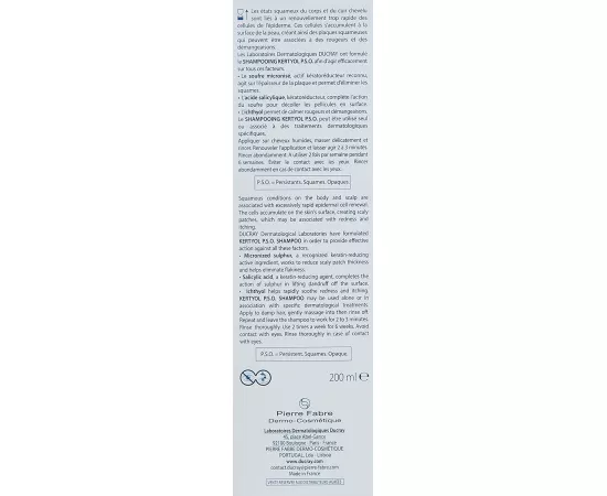 Ducray  Kertyol PSO Shampoo 200ml