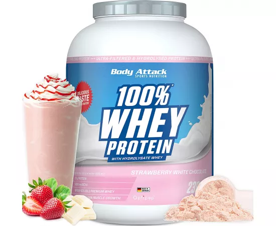 Body Attack 100% Whey Protein Strawberry White Chocolate 2.3 kg