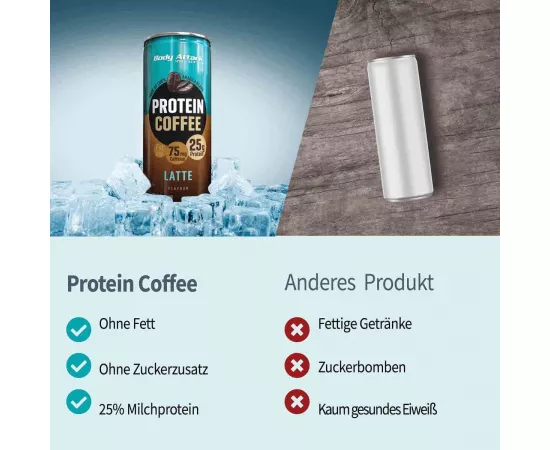 Body Attack Protein Coffee Café Latte 250 ml