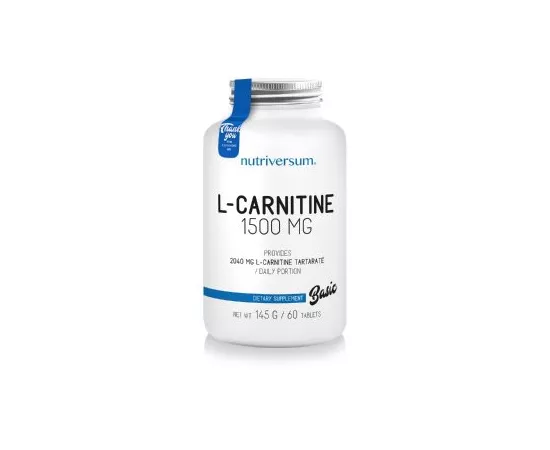 Nutriversum Basic L-Carnitine 1500mg 145g (60 Tablets)