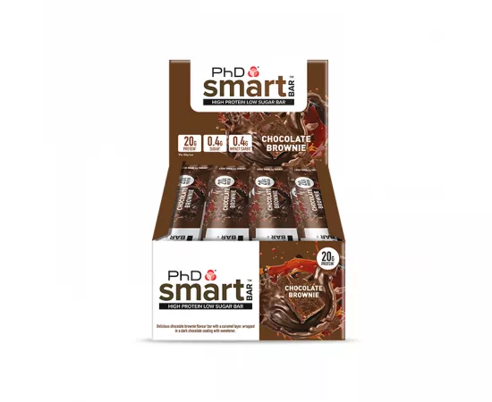 PhD Smart Bar Chocolate Brownie Flavor - Pack of 12