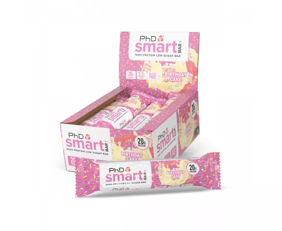 PhD Smart Bar Birthday Cake Flavor Pack of 12