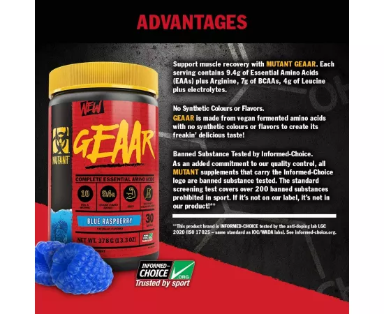 Mutant Geaar  Blue Raspberry 13.3 Oz 378 g