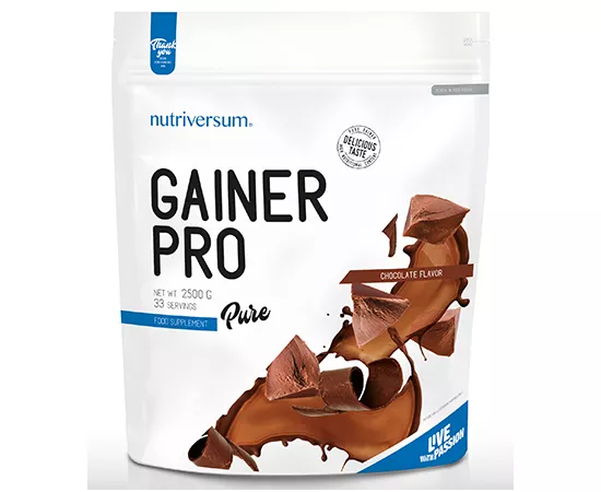 Nutriversum Pure Gainer Pro Chocolate 2500g (DOY)