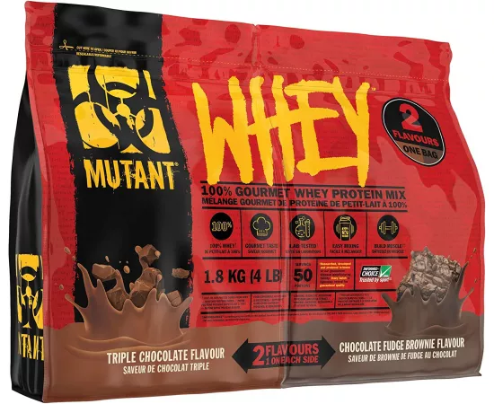 Mutant Whey Triple Chocolate and Chocolate Fudge Brownie 1.8 kg 4 lbs