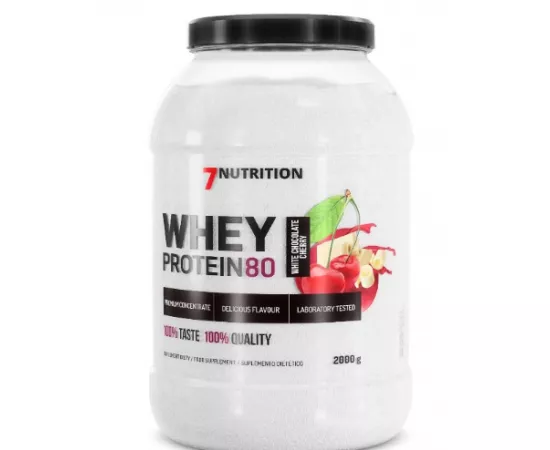 7Nutrition Whey Protein 80 White Chocolate Cherry 2 kg (2000g)