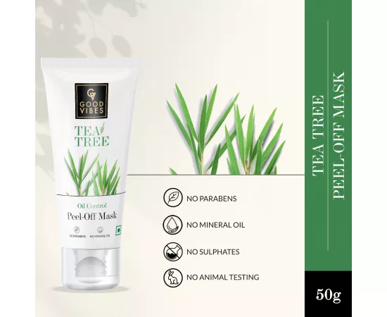 Good Vibes Tea Tree Oil Control Peel Off Mask  (50 gm)