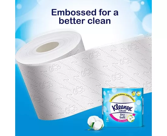 Kleenex Toilet Paper Dry Soft, 20 Tissue Rolls, Pack of 2