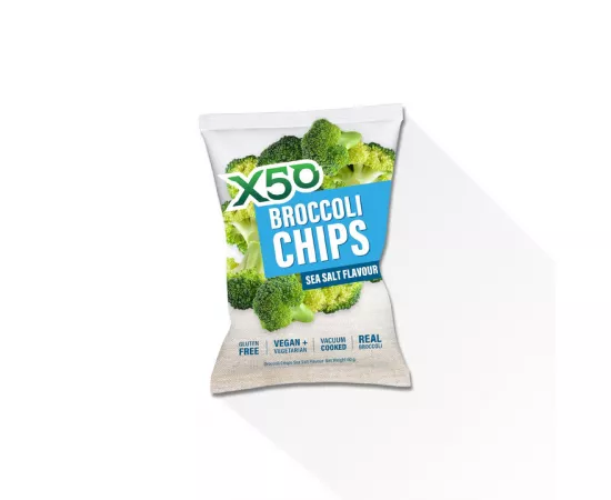 X50 Broccoli Chips Sea Salt Flavour 60g
