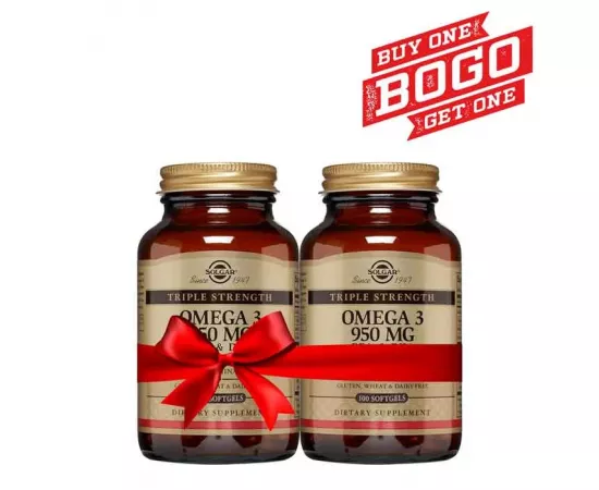 Solgar Omega 3 950 mg Softgels 100's Bogo (1+1)